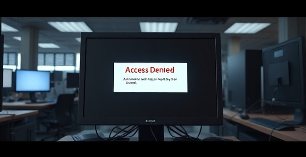 Una pantalla de ordenador mostrando un mensaje de error 