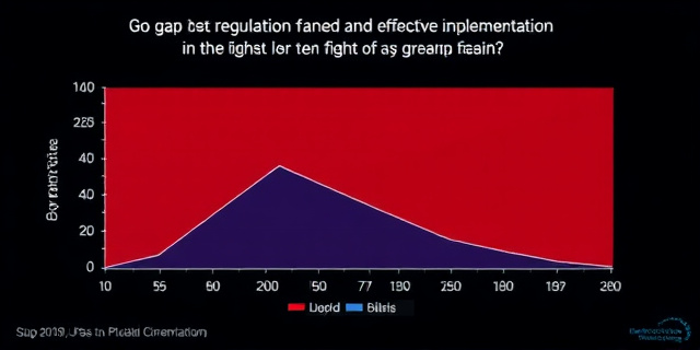 Un gráfico que muestra la brecha entre la regulación y la aplicación efectiva en la lucha contra la corrupción en España