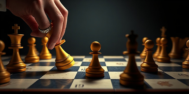 Una ilustración conceptual y satírica. Un tablero de ajedrez donde una mano con un anillo presidencial estadounidense mueve una pieza de oro hacia un mapa de Marruecos, mientras una pieza que representa a España queda relegada a un rincón oscuro y polvoriento. Estilo editorial de revista financiera, colores contrastados, luz dramática.