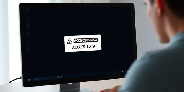 Una persona intenta acceder a un sitio web en su computadora, pero se encuentra con un mensaje de 